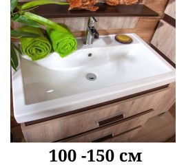 Комплект тумбы с раковиной д/ванных комнат 100 - 150 см