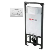 Система инсталляции ALCAPLAST AМ-101/1120 для сухой установки+ кнопка хром М71