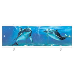 Экран для ванны Ультра легкий АРТ 1680мм Дельфины