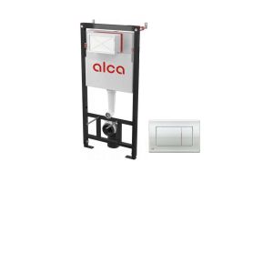 Система инсталляции ALCAPLAST AМ101/1120-0001 для сухой установки+хром. кнопка М-271
