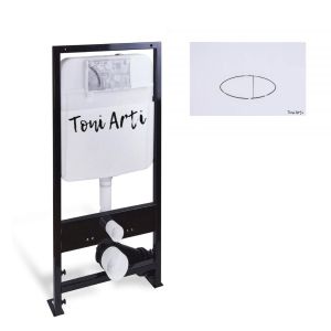 Система инсталляции TONI ARTI TA-01 + кнопка Freto белый глянец TA-0052