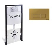 Система инсталляции TONI ARTI TA-01 + кнопка Noche золото матовый TA-0043