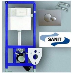 Система инсталляции SANIT INEO PLUS с кнопкой S706 хром шумоизол прокладка