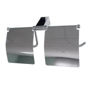 Держатель для бумаги TITAN двойной с крышкой Хром 77033