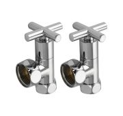 Кран д/полотенцесушителей манжетный угловой 1*3/4 Г/Г с крестовой ручкой код.399