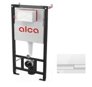 Система инсталляции ALCAPLAST AМ101/1120-0001 для сухой установки+белая кнопка М-1730