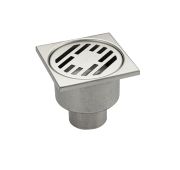 Трап САНАКС  100х100  мм из нержавеющей стали вертикальный 00020