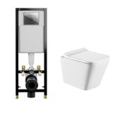 Система инсталляции Cersanit LEON 35 кнопка хром глянец+Ун.подв. ZILI DO ZS-052E-R КРИОС