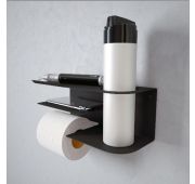 Держатель д/бумаги и освежителя COROZO РИГАЛ металл черный 23367