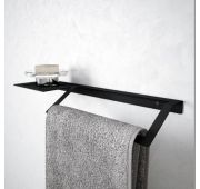 Полотенцедержатель COROZO РИГАЛ штанга 400мм черный 23372