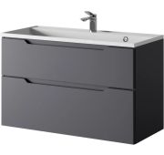 Тумба с раковиной RAVAL WECTOR подвесная антрацит 1000*600*448мм