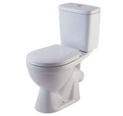 Унитаз-компакт напольный ROSA ЛИРА к/вып., 1-реж., а/всплеск сиденье ППР 610*350*750мм