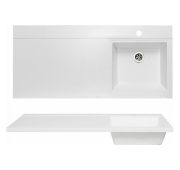 Раковина над стиральной машиной RUNO GAMMA ЛАЙТ 105 см /L крыло/