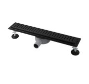 Трап САНАКС 03338 500х70 мм нерж стали, линейный, гор. ЧЕРНЫЙ, УЛУЧШЕННЫЙ с зазором под ПЛИТКУ