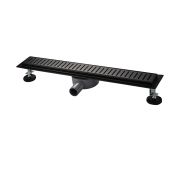 Трап САНАКС 03339 600х70 мм нерж стали, линейный, гор. ЧЕРНЫЙ, УЛУЧШЕННЫЙ с зазором под ПЛИТКУ