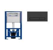 Система инсталляции для унитаза Cersanit LINK PRO 40 кнопка черная мат. 64112