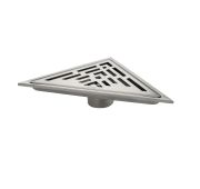 Трап  САНАКС 000433 нерж. сталь 200х140мм вертик. УГЛОВОЙ, сухой затвор