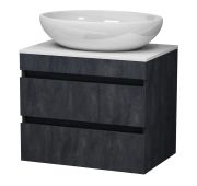 Тумба без раковины Я-Мебель КАРБОНЕ  столешница ГРАФИТ