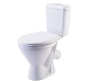 Унитаз-компакт напольный ROSA ЭКОНОМ СТАНДАРТ к/вып., 1-реж., а/всплеск сиденье ППР 730*350*620мм