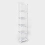 Стеллаж напольный шестиярусный, 29*29*158,5 см белый 9692449