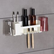 Стакан для зубных щеток с 2 стаканами на липучках 9815557