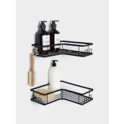 Полка Stölz LOFT BASIC угловая 2шт чёрная 10665506