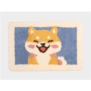 Коврик д/ванной  ДОЛЯНА «Корги» 400*600 мм микрофибра резина синий 10690974