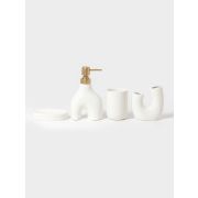 Набор аксессуаров «Равновесие» 4 предмета (мыльница, дозатор, 2 стакана) керамика белый 10880103