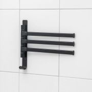 Полотенцедержатель «Лофт»  рога 3 перекладины металл чёрный 5500360
