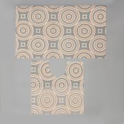 Коврик д/ванной  двойной ВИЛИНА «Круги» пвх жёлтый серый 6708362