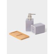 Набор аксессуаров SAVANNA Square 3 предмета (дозатор, стакан, подставка) керамика сиреневый 7500324