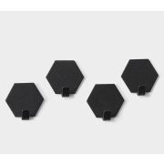 Крючок д/полотенец SAVANNA Black Loft  на липучке одинарный металл чёрный 4шт 9936812