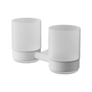 Стакан BELZ  навесной двойной стекло белый B91508