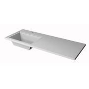 Раковина над стиральной машиной МАРСАЛ / ФИГАРО L чаша 120 см + кронштейн, без сифона